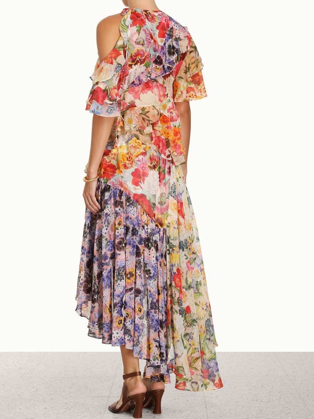 Zimmerman Wonderland Flounce Floral Tiered Dress Size 0p - Picture 7 of 12
